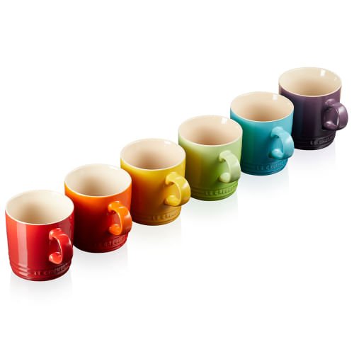 Set De 6 Canecas Espresso Cerâmica Gift Collection Le Creuset - 100 ml - Ela Decora