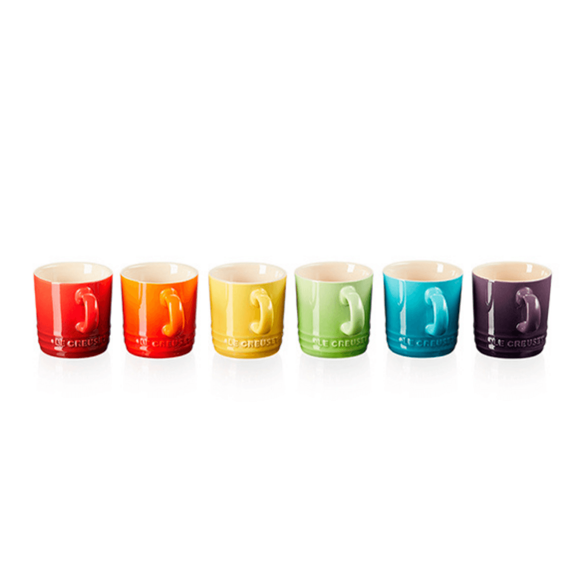Set De 6 Canecas Espresso Cerâmica Gift Collection Le Creuset - 100 ml - Ela Decora
