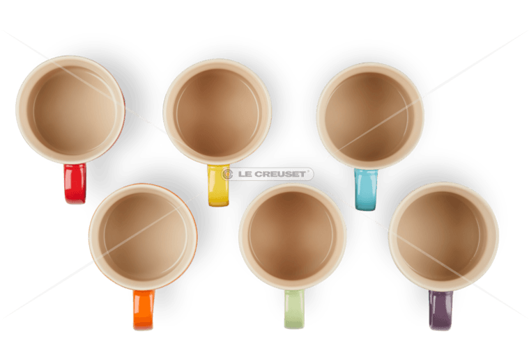 Set De 6 Canecas Espresso Cerâmica Gift Collection Le Creuset - 100 ml - Ela Decora