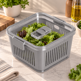 Pote Hermético Slim Multiuso Cinza 1,3 Litros