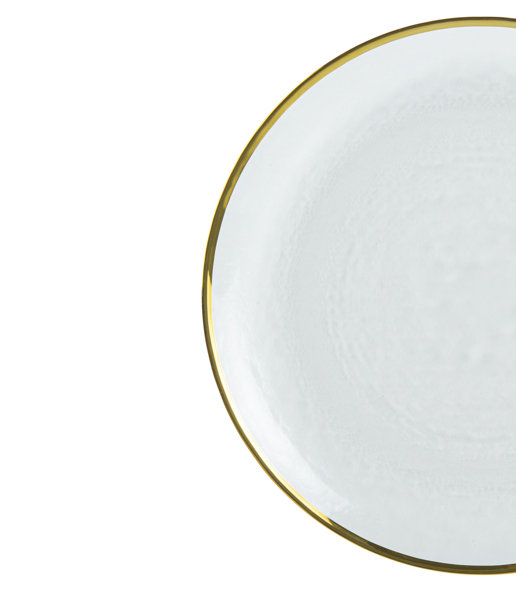 Sousplat Agate em Cristal de Chumbo com Borda Dourada - Ela Decora