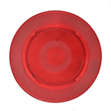 Sousplat com Textura Vermelho 32,50cm - Ela Decora