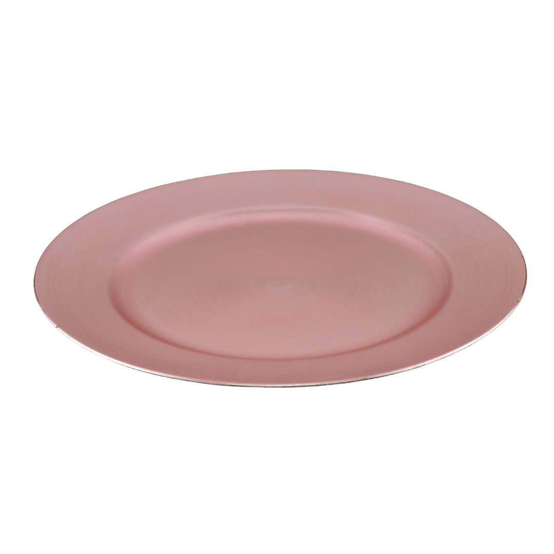 Sousplat de Plástico Opala Rose Gold 33cm - Ela Decora