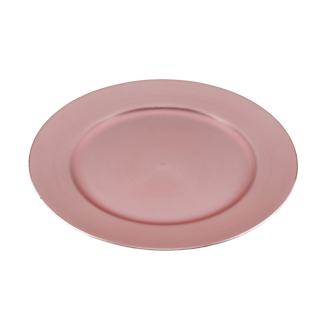 Sousplat de Plástico Opala Rose Gold 33cm - Ela Decora