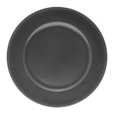 Sousplat Prato de Mesa Shine Cinza Redondo - 33cm - Ela Decora