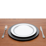 Sousplat Prato de Mesa Shine Cinza Redondo - 33cm - Ela Decora