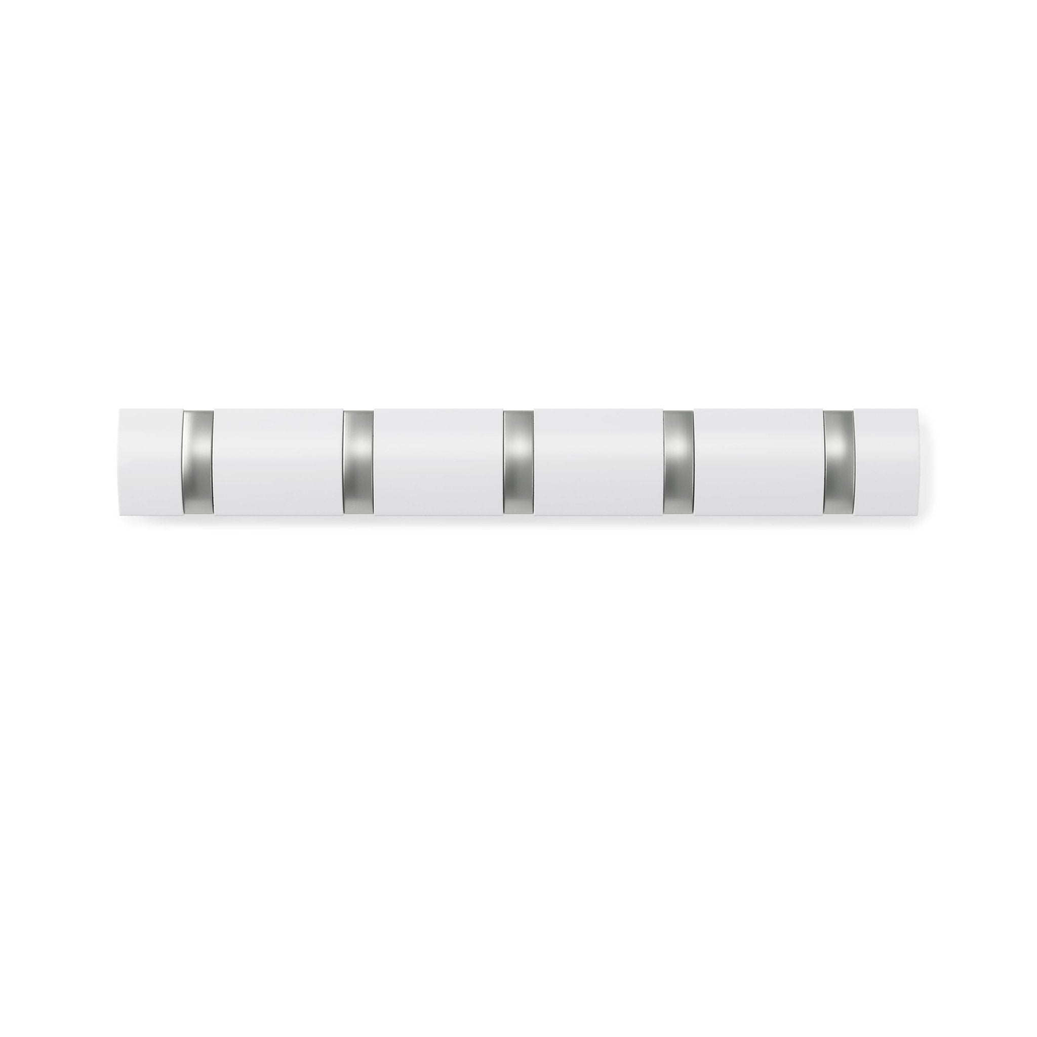 Suporte Cabideiro de Parede Flip 5 Ganchos Branco - Ela Decora