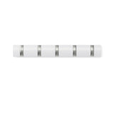 Suporte Cabideiro de Parede Flip 5 Ganchos Branco - Ela Decora