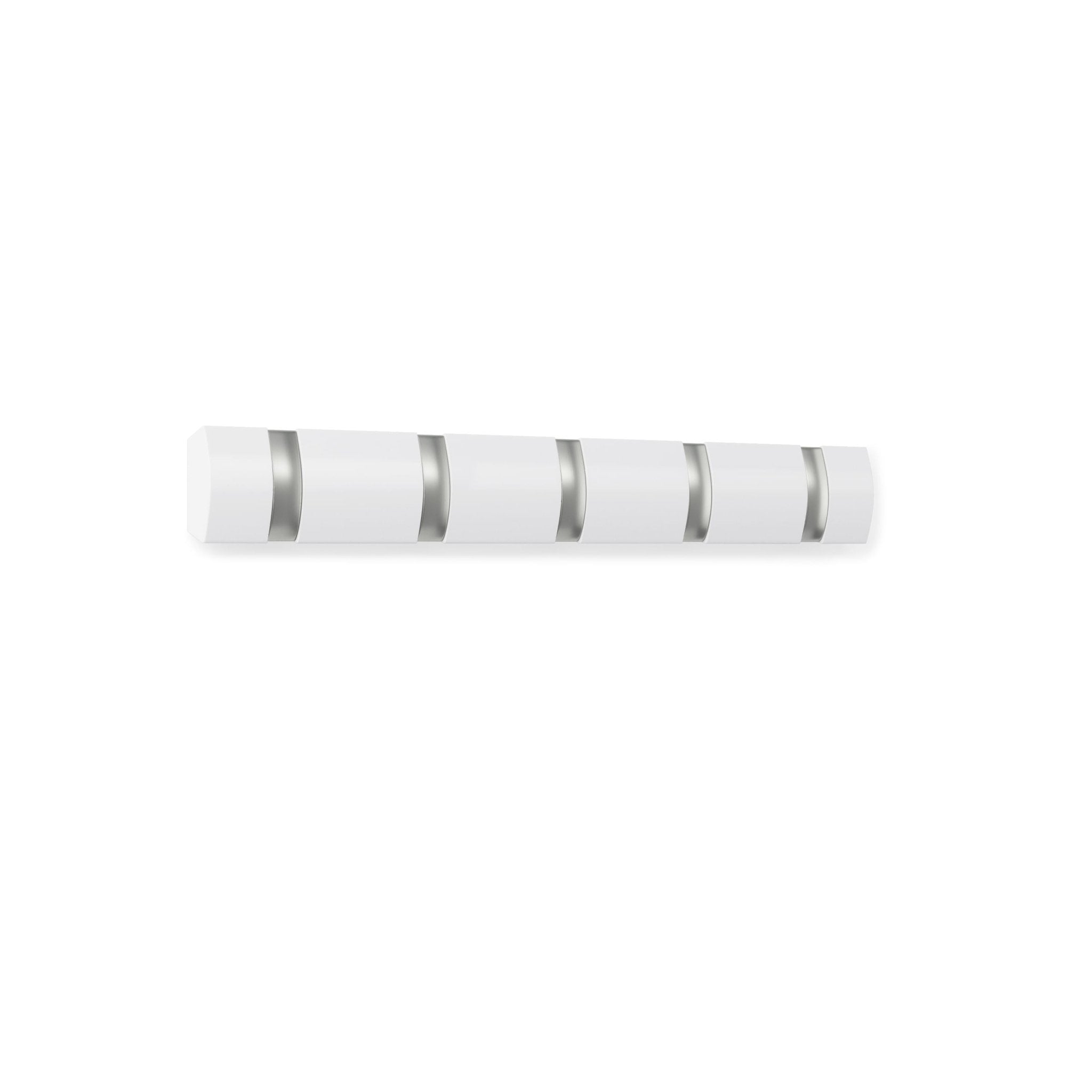 Suporte Cabideiro de Parede Flip 5 Ganchos Branco - Ela Decora