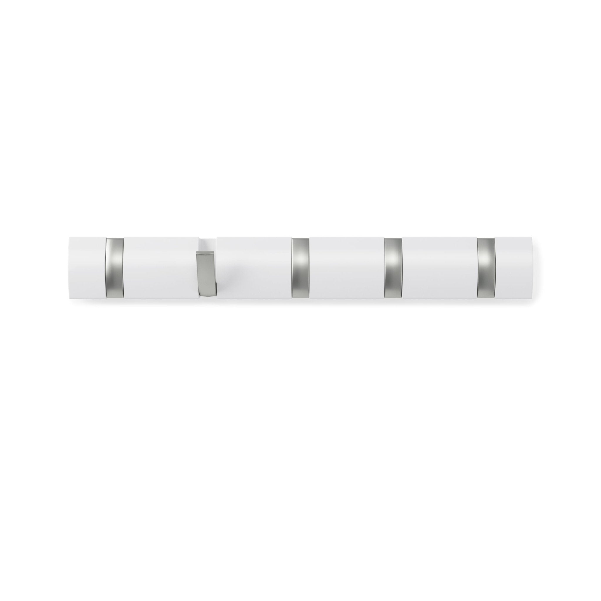 Suporte Cabideiro de Parede Flip 5 Ganchos Branco - Ela Decora