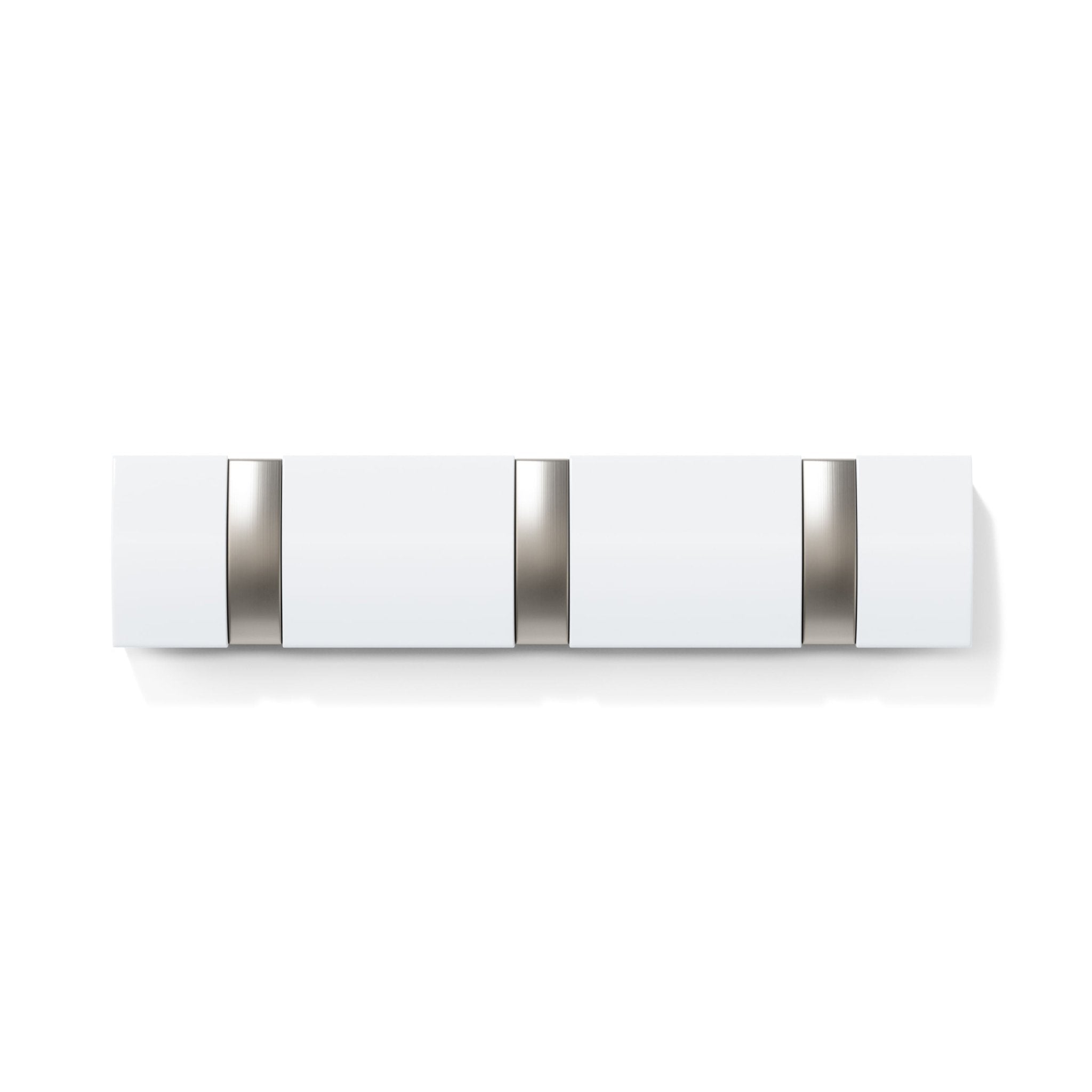 Suporte Cabideiro de Parede Flipe 3 Ganchos Branco - Ela Decora