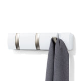 Suporte Cabideiro de Parede Flipe 3 Ganchos Branco - Ela Decora