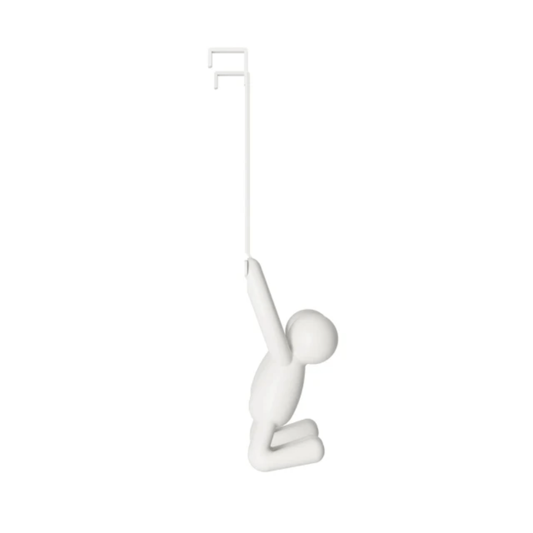 Suporte Cabideiro de Porta Buddy Branco - Ela Decora