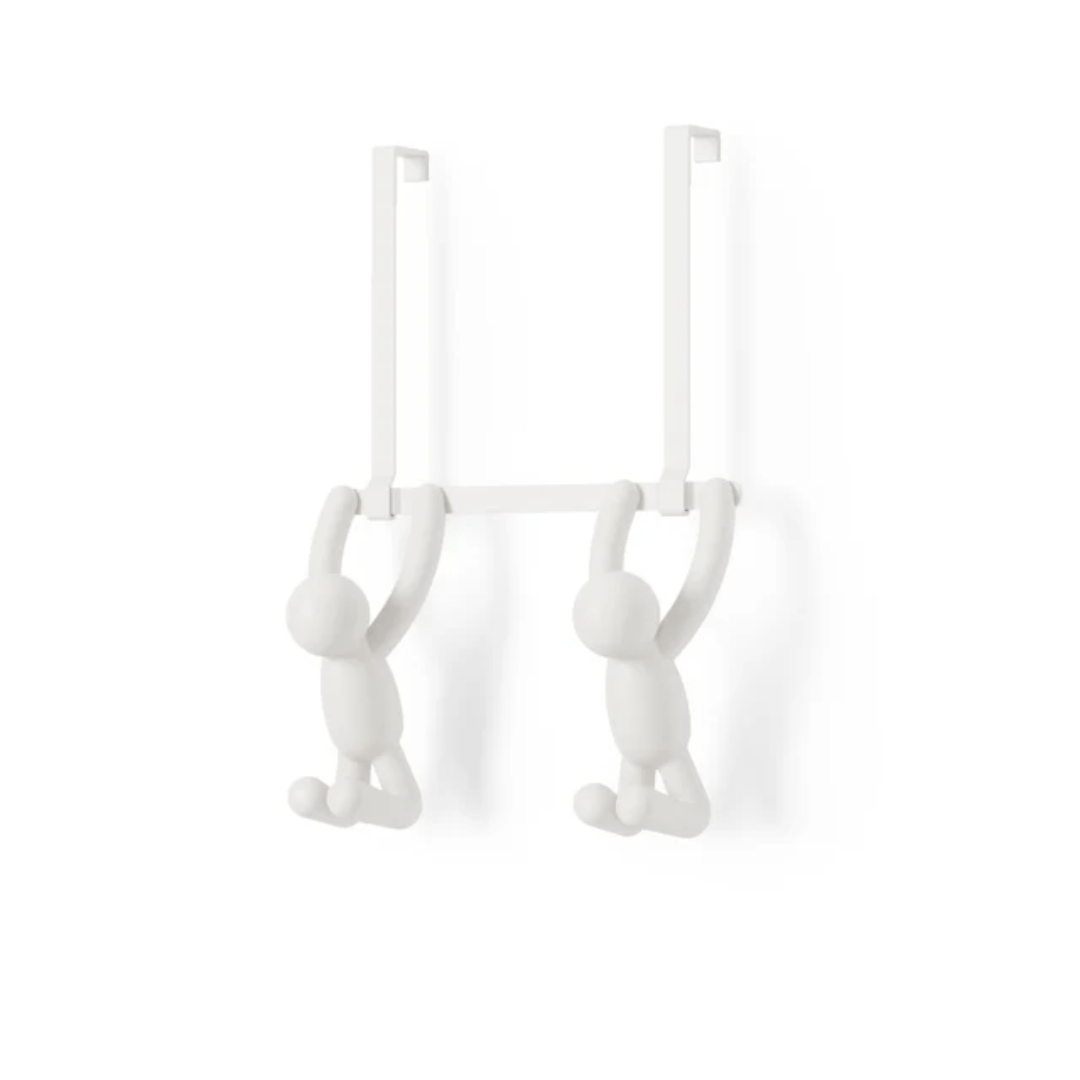 Suporte Cabideiro de Porta Buddy Branco - Ela Decora