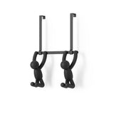 Suporte Cabideiro de Porta Buddy Preto - Ela Decora