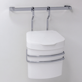 Suporte com Lixeira 2,5 Litros Branca e Cromado Para Barra - Ela Decora