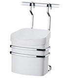 Suporte com Lixeira 2,5 Litros Branca e Cromado Para Barra - Ela Decora