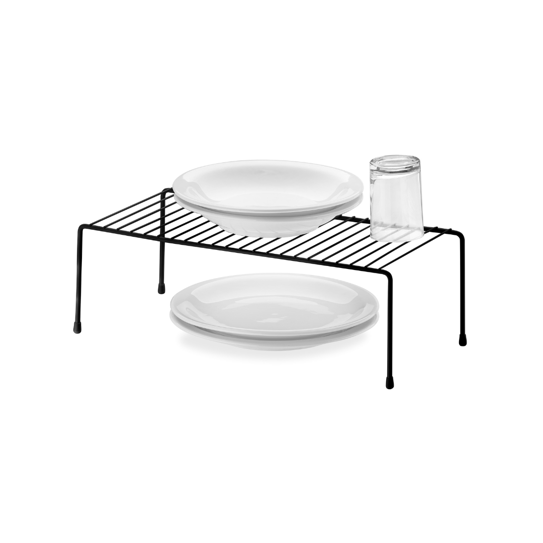 Suporte Organizador de Armário Grande 44,5cm Preto Design Moderno - Ela Decora