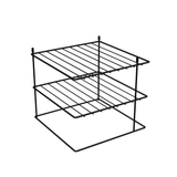 Suporte Organizador De Pratos Quadrado Preto - 26 cm - Ela Decora