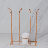 Suporte Organizador Porta Copos 200ml e 50/80ml Porta Mexedores Rose Gold - Ela Decora