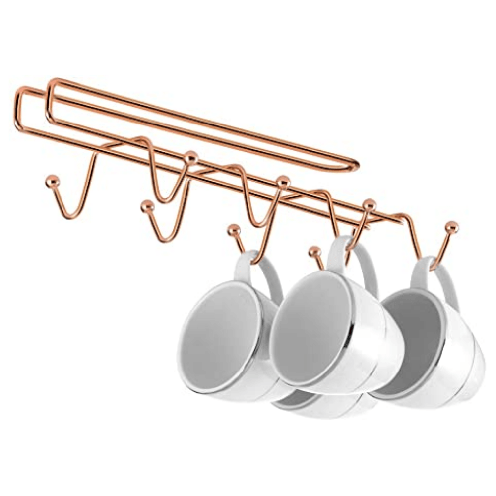 Suporte Para 8 Xicaras Encaixe Armário Rose Gold - Ela Decora