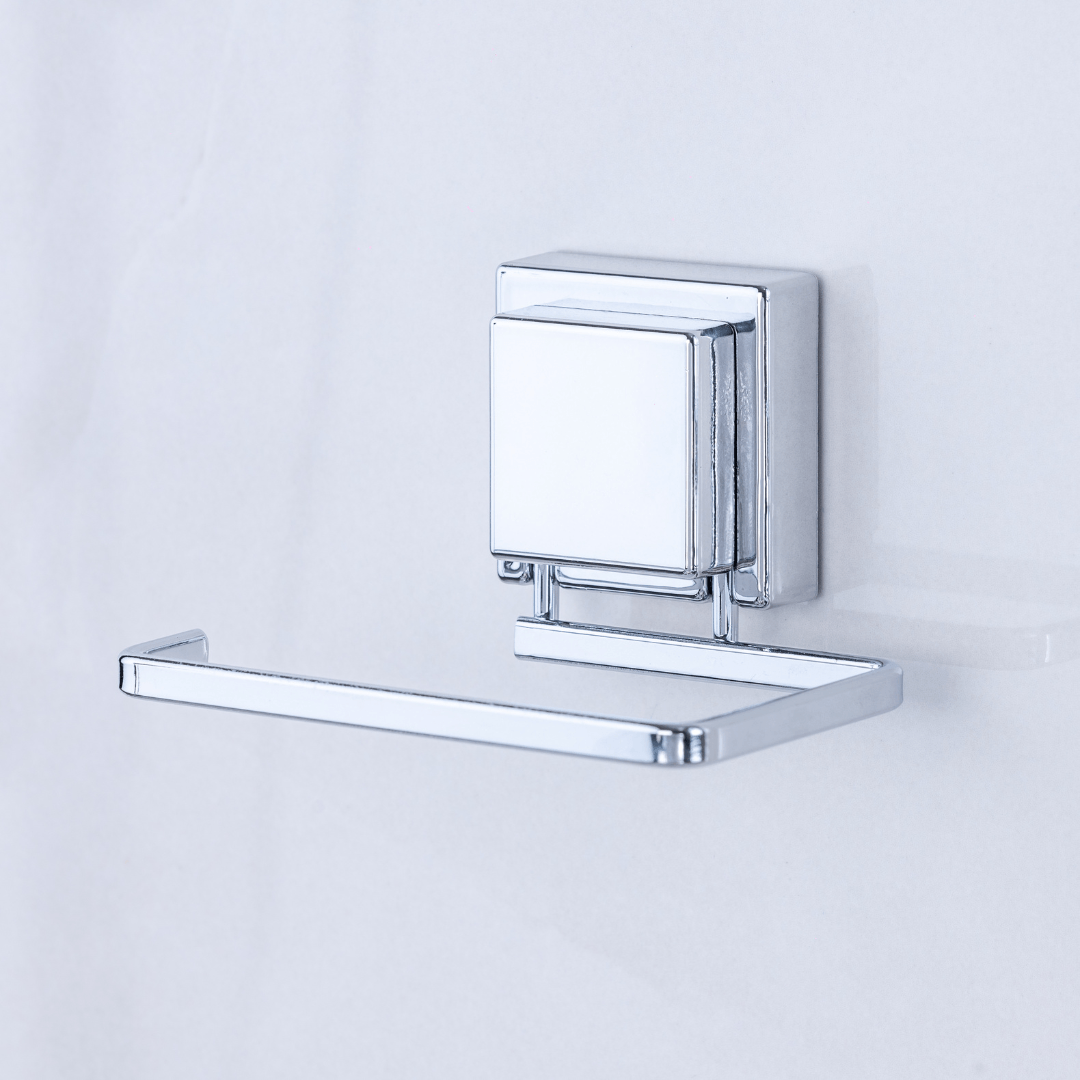 Suporte Para Papel Higiênico Com Ventosa 12,5cm Cromado - Ela Decora