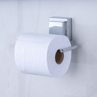 Suporte Para Papel Higiênico Com Ventosa 12,5cm Cromado