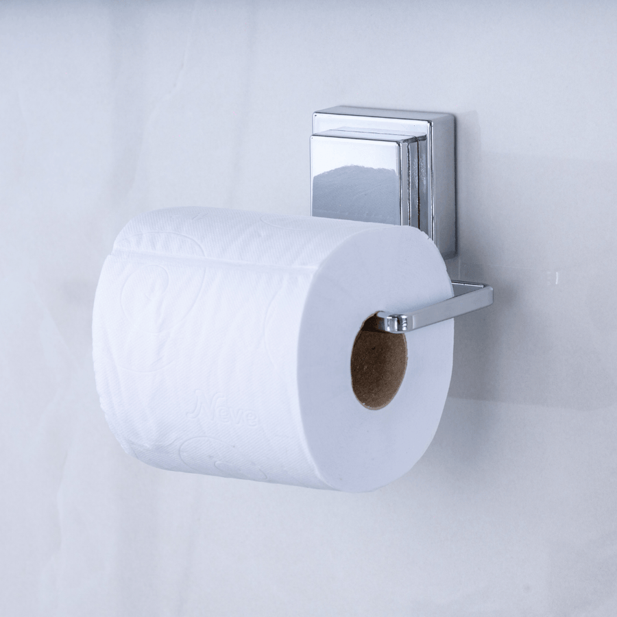 Suporte Para Papel Higiênico Com Ventosa 12,5cm Cromado