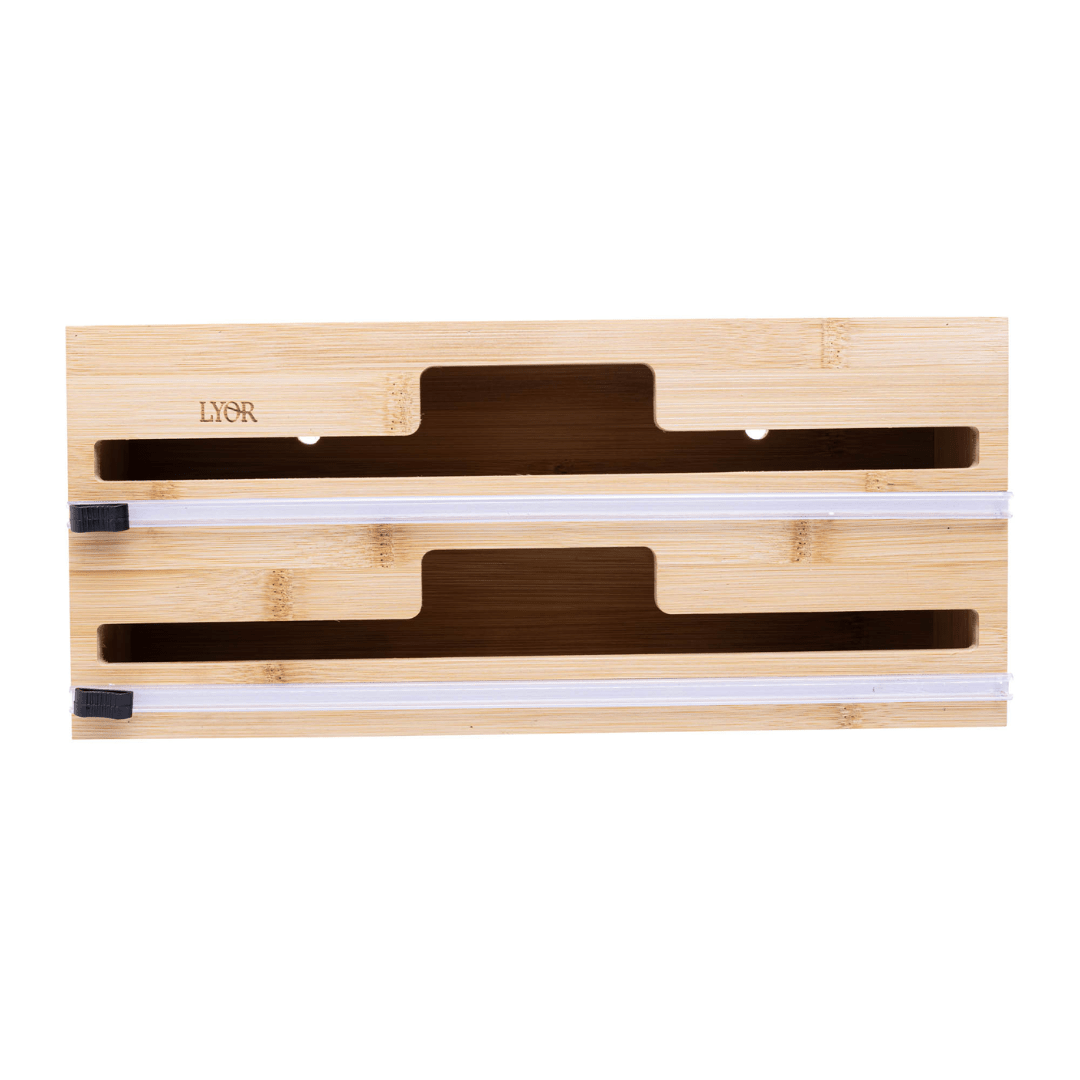 Suporte para Rolos de Papel Aluminio em Bambu - Ela Decora