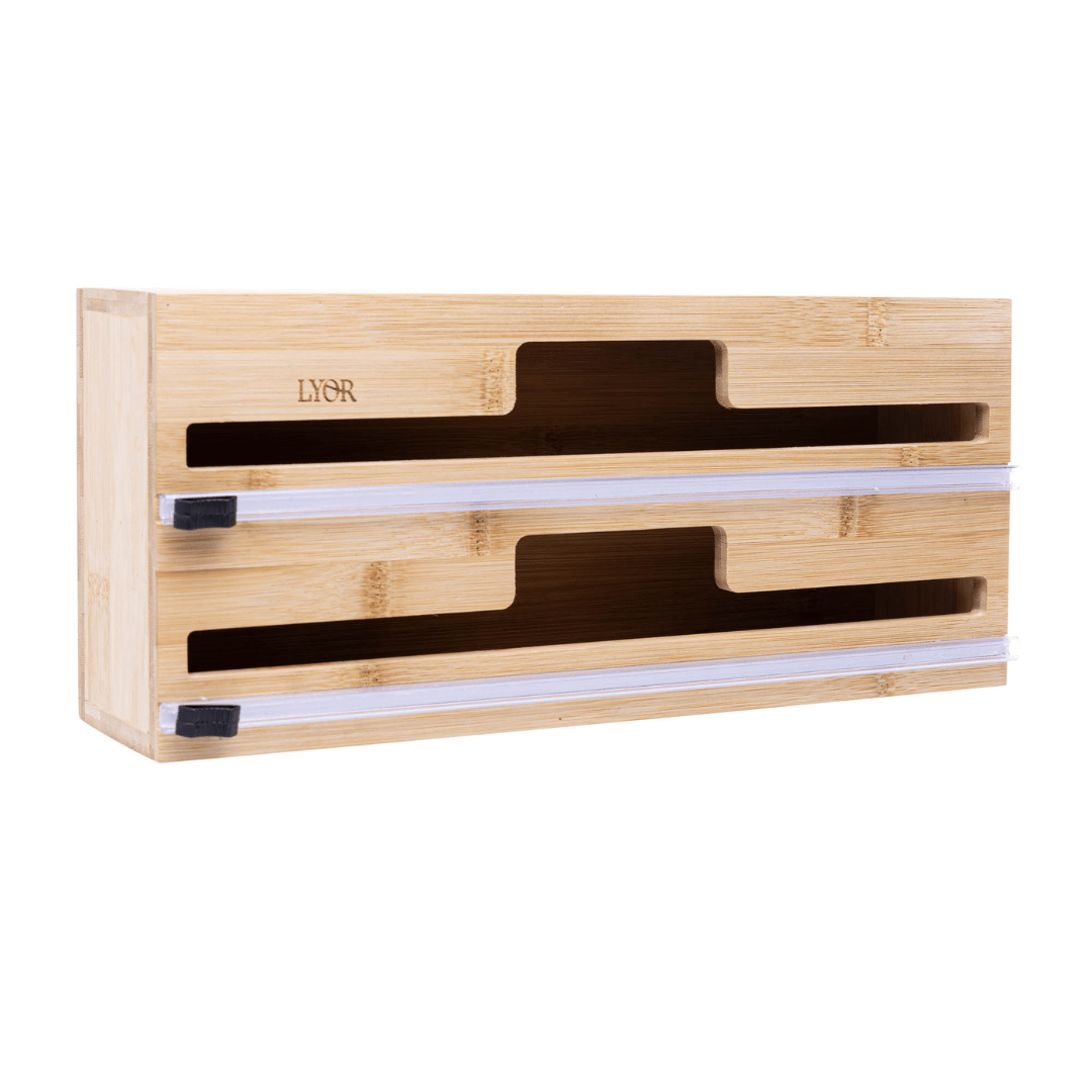 Suporte para Rolos de Papel Aluminio em Bambu - Ela Decora