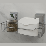 Suporte para Shampoo Aço Inox com Fixação por Ventosas - Ela Decora