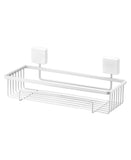 Suporte para Shampoo com Fixação Parafuso 28cm x 11 cm x 11cm Branco - Ela Decora