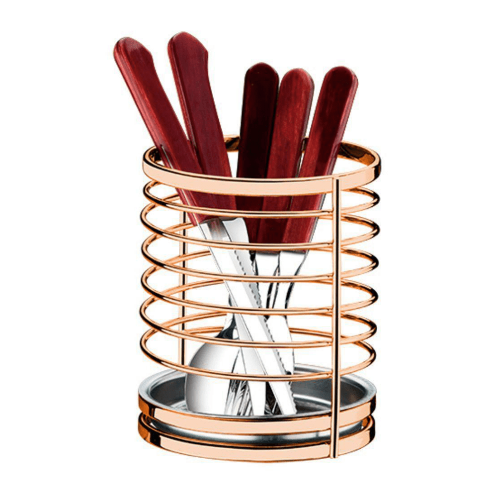 Suporte para Utensílios e Talheres Rose Gold Luxo - Ela Decora