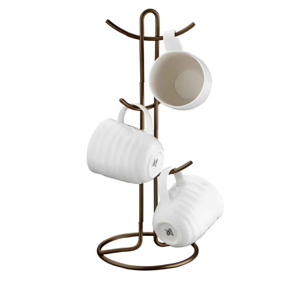 Suporte para Xícaras e Canecas em Aço Café 15,2cm - Ela Decora