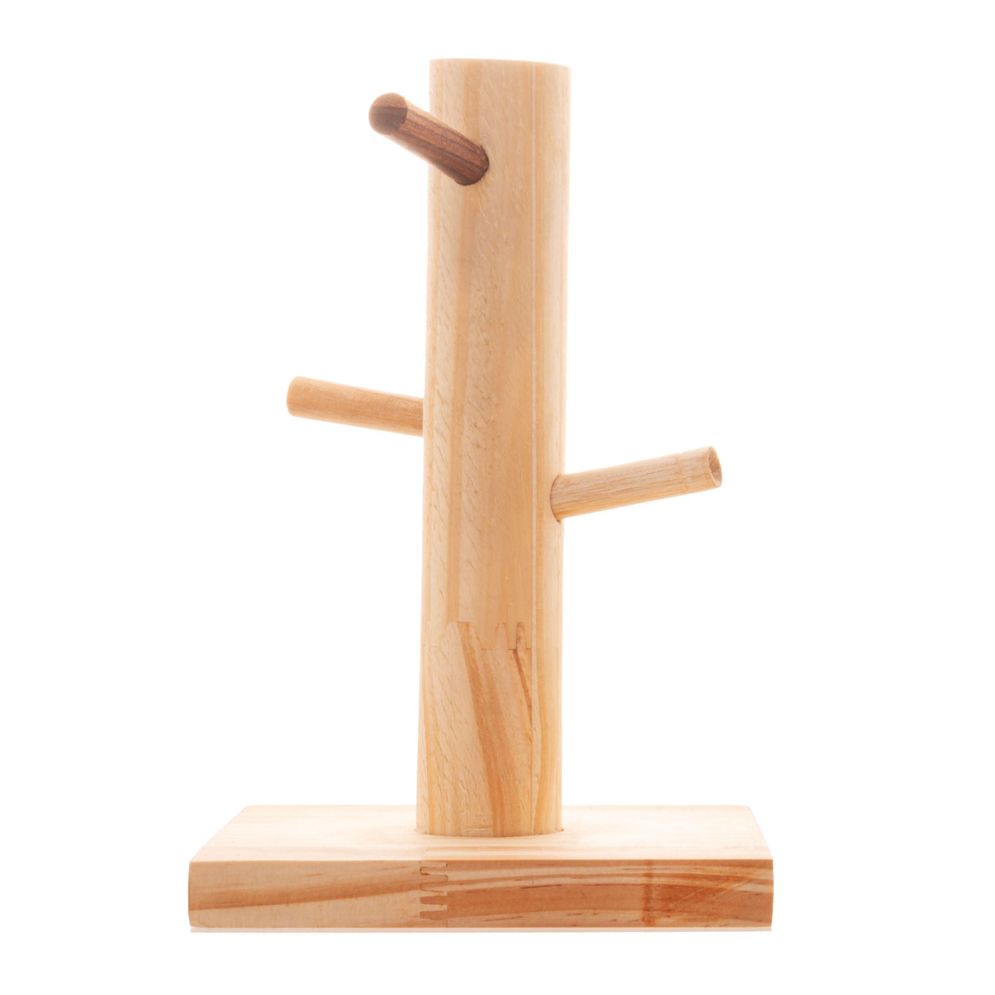 Suporte para Xicaras em Madeira Pinus com 4 Canecas 20cm - Ela Decora