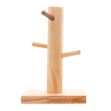 Suporte para Xicaras em Madeira Pinus com 4 Canecas 20cm - Ela Decora