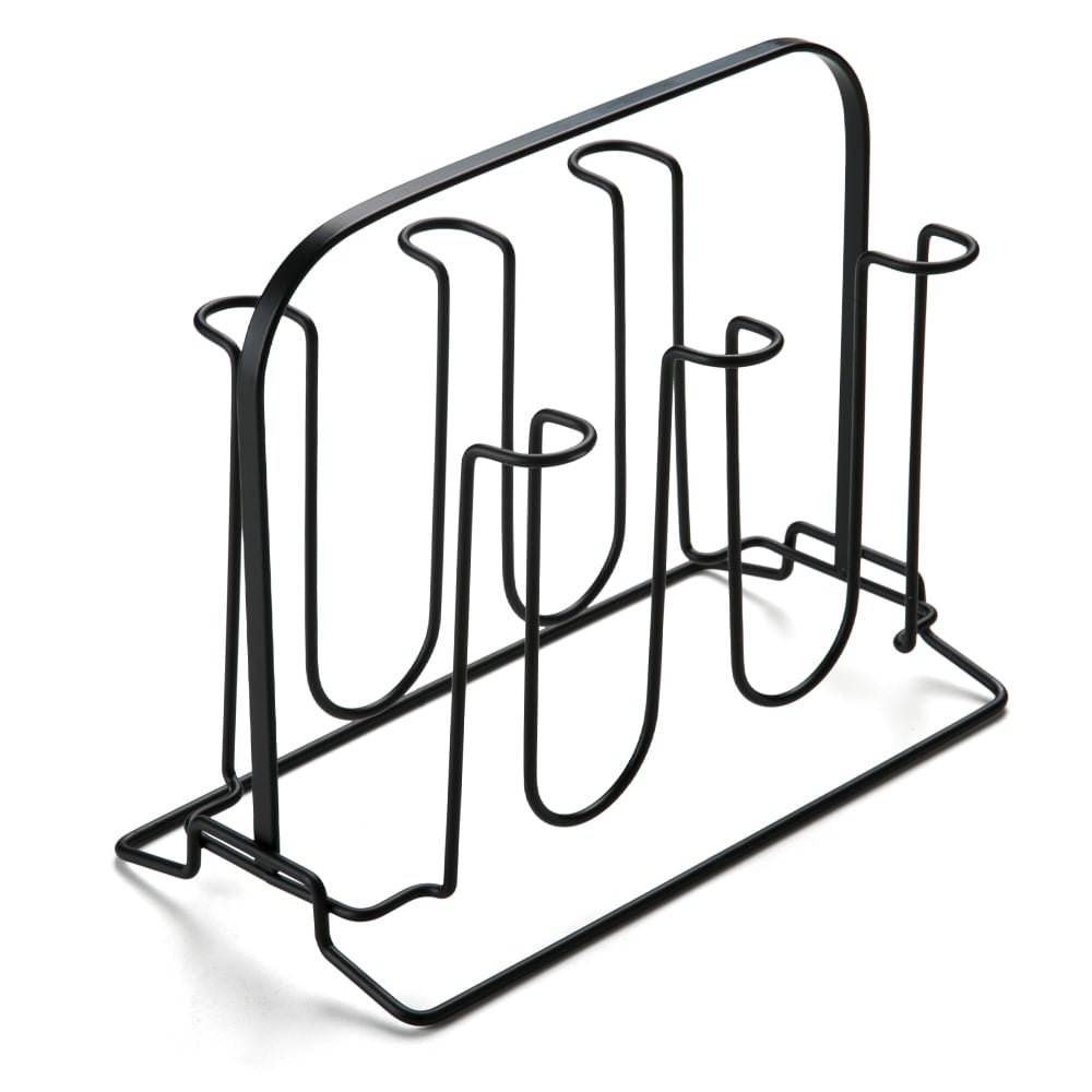 Suporte Porta 6 Copos Preto Linha Black - Ela Decora
