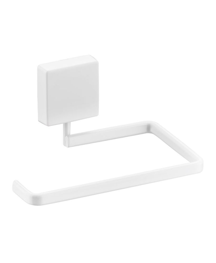 Suporte Porta Papel Higienico com Fixação Parafuso 12,5cm x 8 cm x 6 cm Branco Fosco - Ela Decora