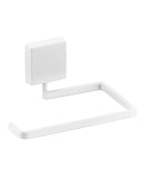 Suporte Porta Papel Higienico com Fixação Parafuso 12,5cm x 8 cm x 6 cm Branco Fosco - Ela Decora