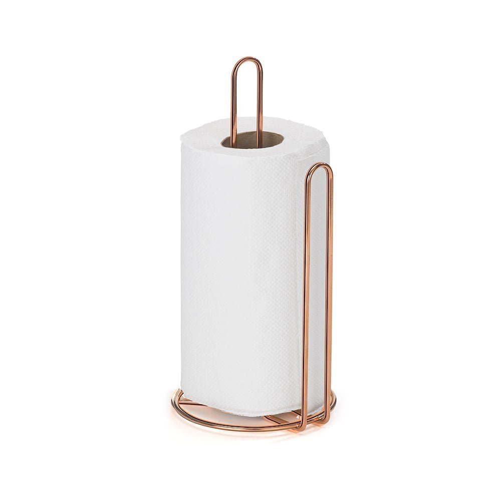 Suporte Porta Rolo de Papel Toalha de Mesa Rose Gold - Ela Decora