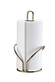 Suporte Porta Rolo de Papel Toalha Dourado - Ela Decora