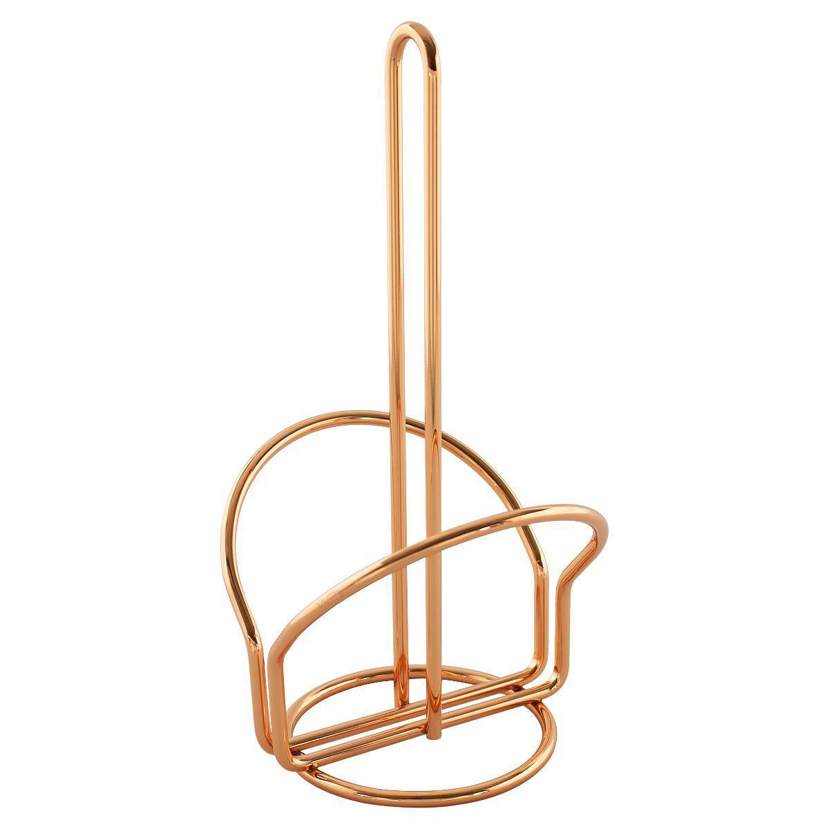 Suporte Porta Rolo de Papel Toalha Rose Gold - Ela Decora