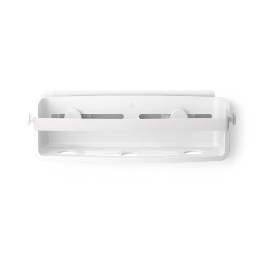 Suporte Porta Shampoo Fixação Adesivo Branco Linha Flex - Ela Decora