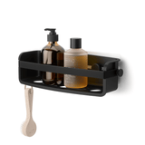 Suporte Porta Shampoo Fixação Adesivo Preto 33cm - Ela Decora