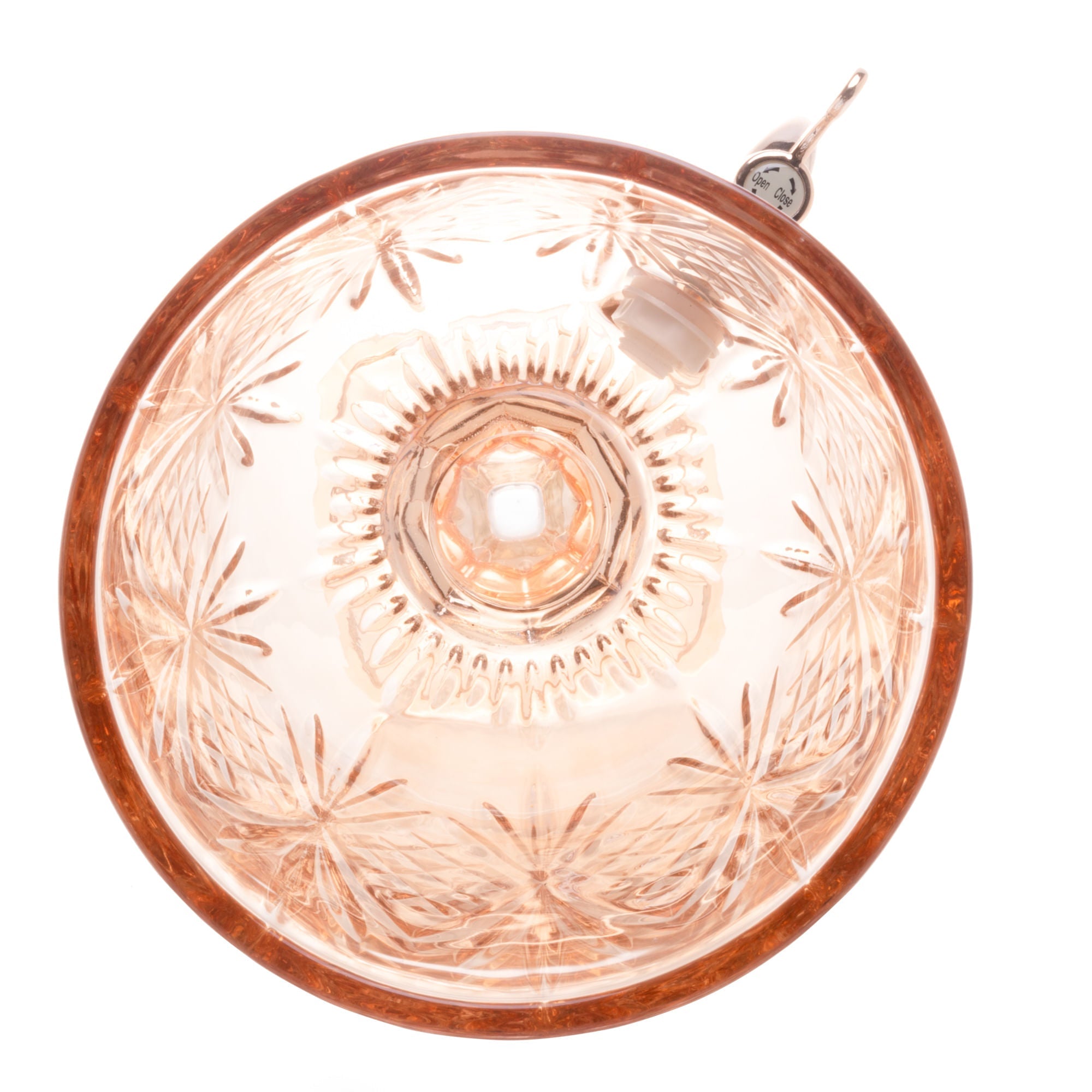 Suqueira de Cristal Âmbar com Torneira Rose Gold - 4,5 Litros - Ela Decora