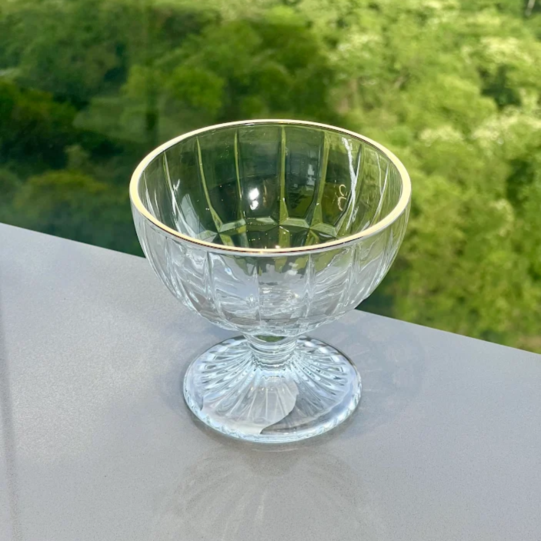 taça Sobremesa Cristalle na bancada