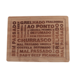 Tábua de Corte em Bambu Churrasco - 39 cm - Ela Decora