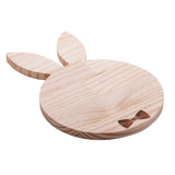 Tábua de Madeira Pinus Páscoa Coelho 36cm x 23cm x 2cm - Ela Decora