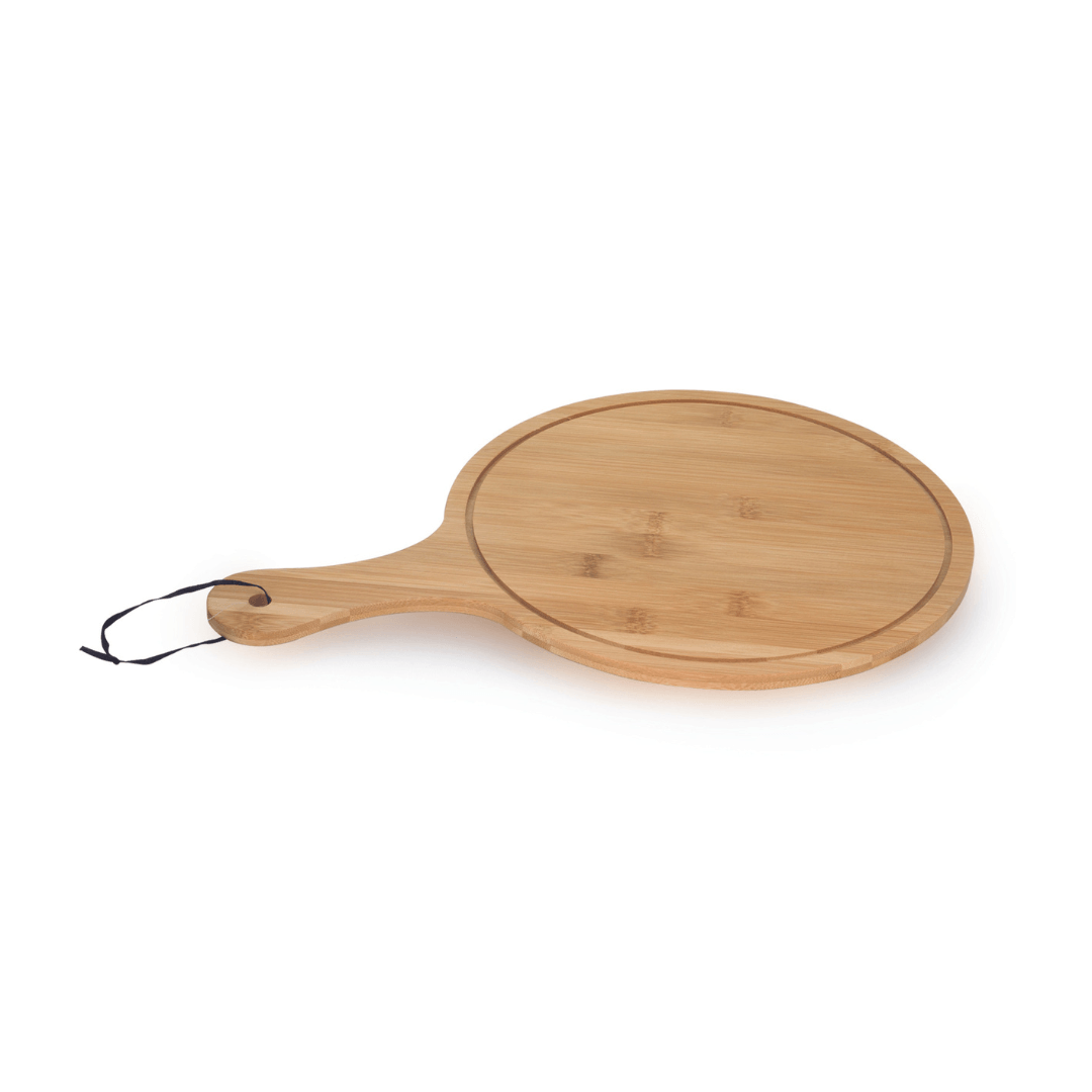 Tábua Redonda em Bambu com Alça Ecokitchen 37,5cm - Ela Decora