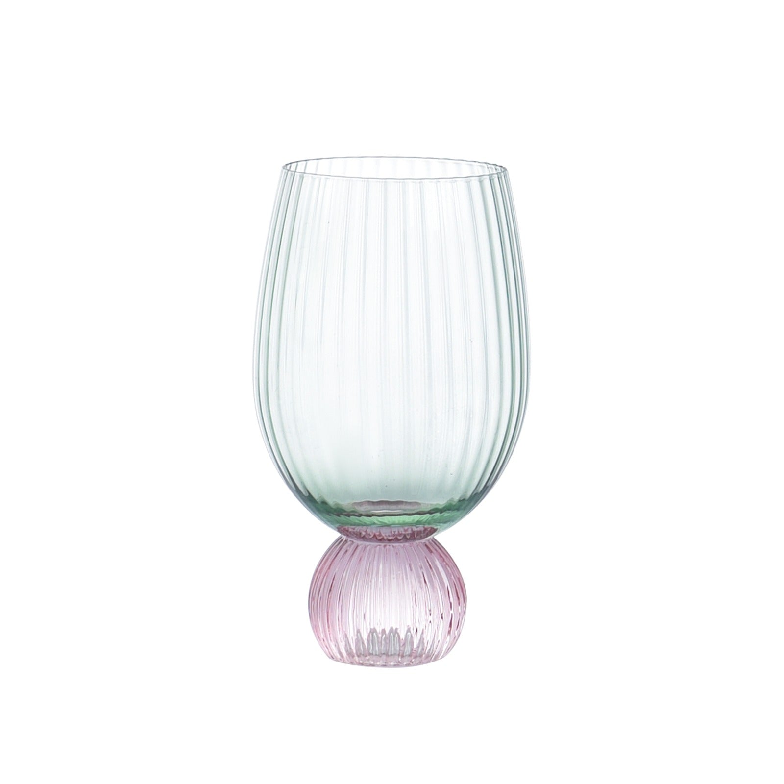 Taça Copo Colors Elegante Verde e Rosa 390ml - Ela Decora